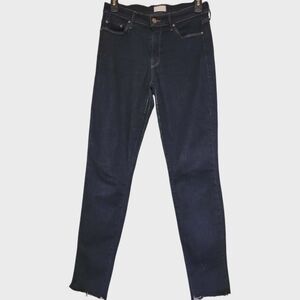Mother Looker Ankle Fray Jeans Womens 27 Dark Wash So Good Blue Denim Pants